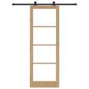 vidaXL Csúszó ajtó ORKDAL Természetes és fekete 83 x 232 cm