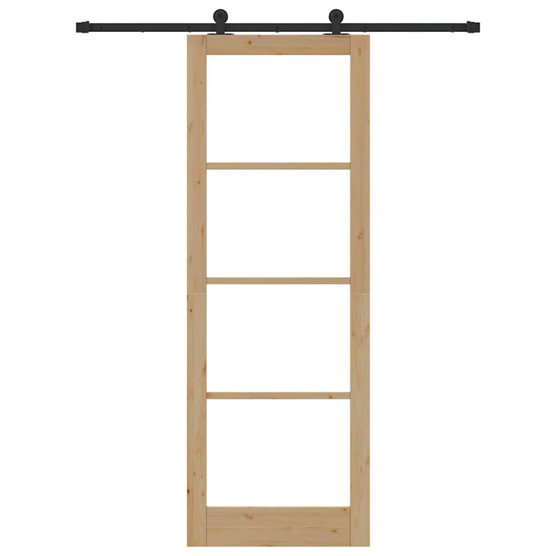 vidaXL Csúszóajtó ORKDAL Barna 83 x 232 cm Fa és fém