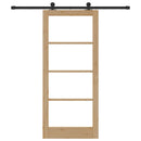 vidaXL Csúszó ajtó ORKDAL Természetes és fekete 86 x 198,5 cm