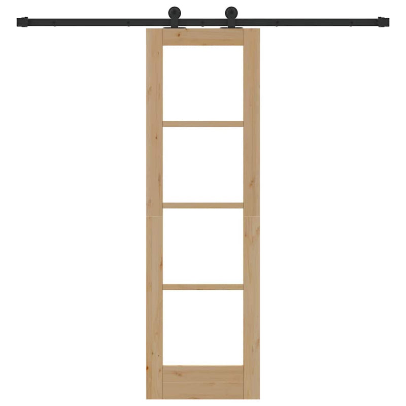 vidaXL Csúszóajtó ORKDAL Barna 61 x 198.5 cm Fa és fém