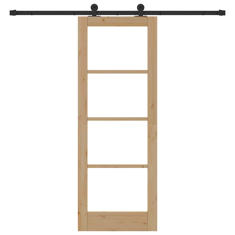 vidaXL Csúszóajtó ORKDAL Barna 73.5 x 198.5 cm Fa és fém