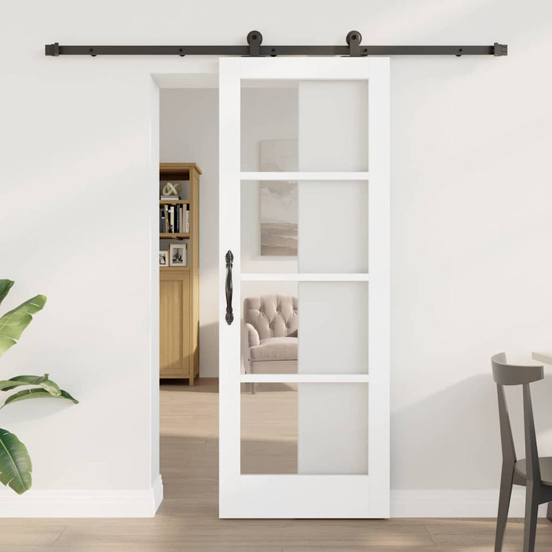 vidaXL Csúszóajtó ORKDAL Fehér 73.5 x 198.5 cm Fa és fém