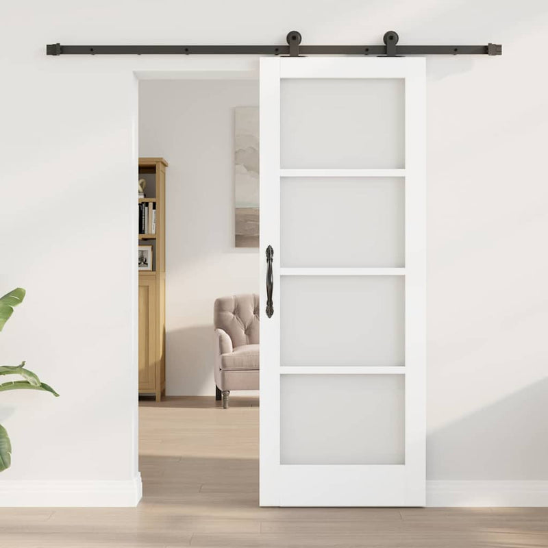 vidaXL Csúszóajtó ORKDAL Fehér 73.5 x 198.5 cm Fa és fém
