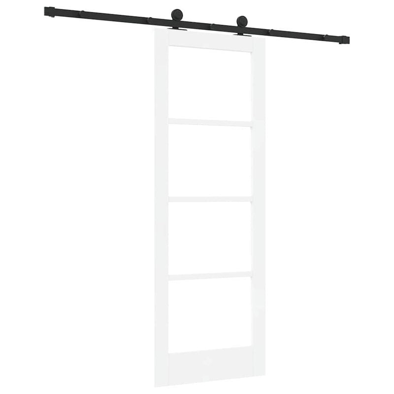 vidaXL Csúszóajtó ORKDAL Fehér 73.5 x 198.5 cm Fa és fém