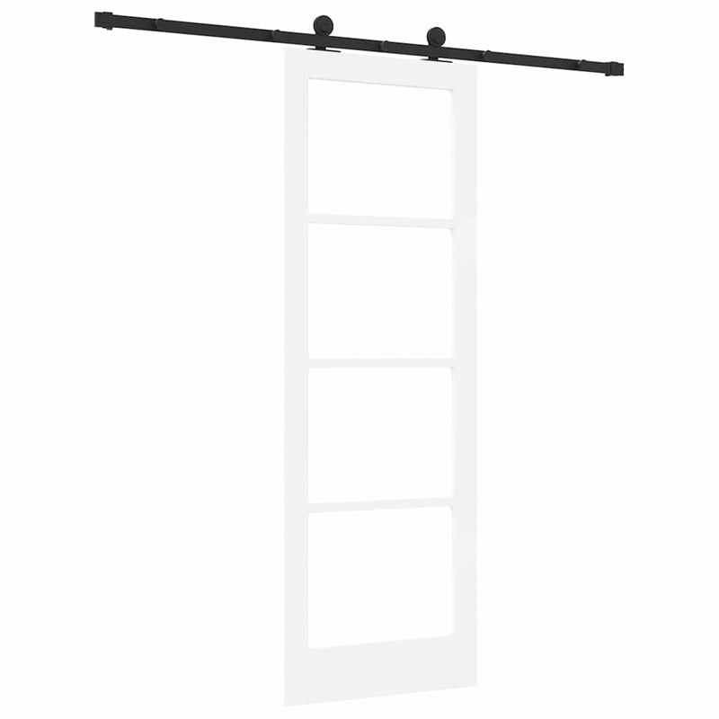vidaXL Csúszóajtó ORKDAL Fehér 73.5 x 211 cm Fa és fém