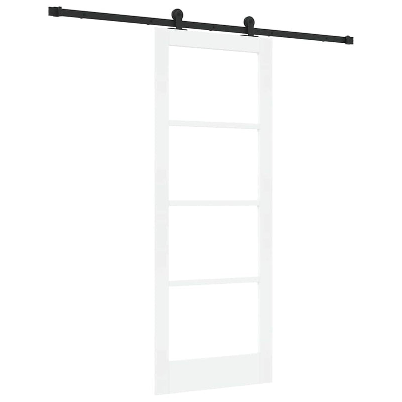 vidaXL Csúszóajtó ORKDAL Fehér 78 x 202 cm Fa és fém