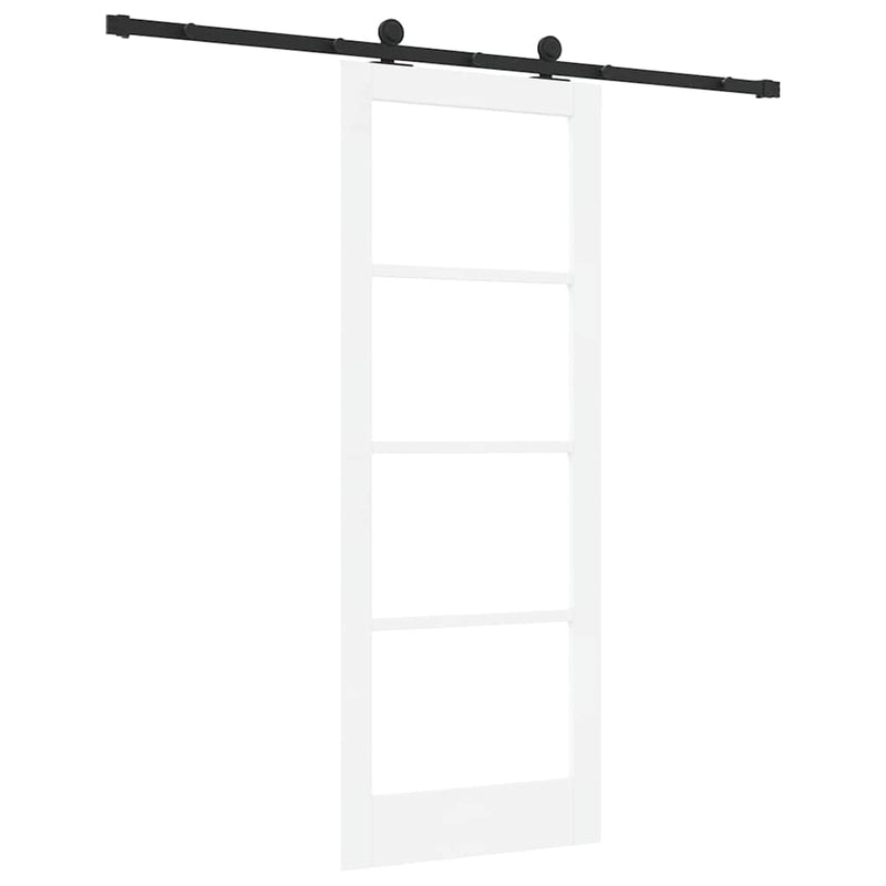 vidaXL Csúszóajtó ORKDAL Fehér 78 x 202 cm Fa és fém
