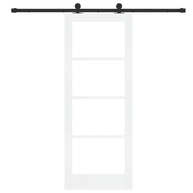 vidaXL Csúszóajtó ORKDAL Fehér 78 x 202 cm Fa és fém