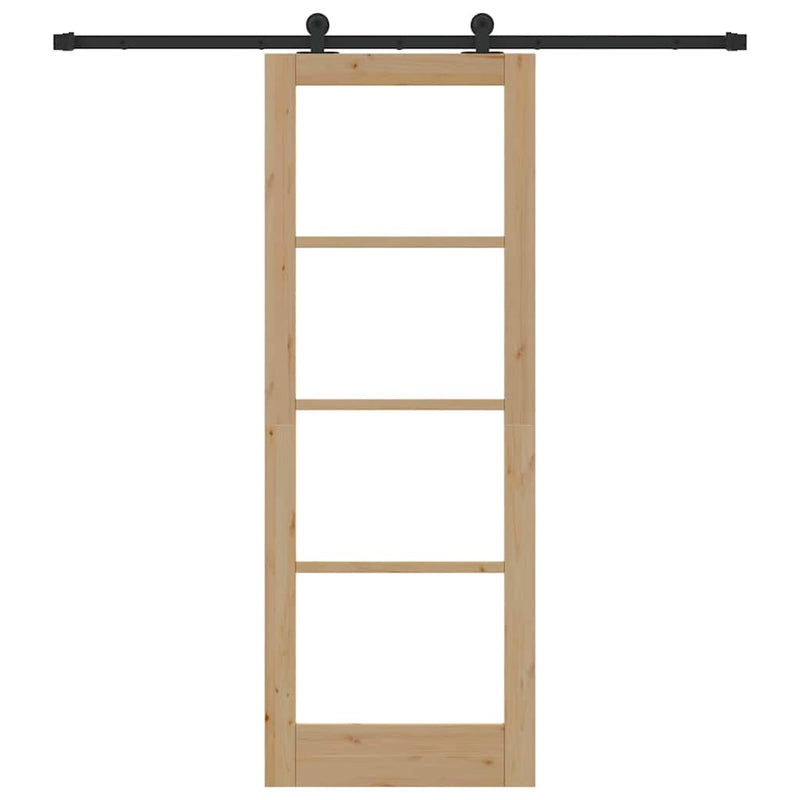 vidaXL Csúszóajtó ORKDAL Barna 78 x 211 cm Fa és fém