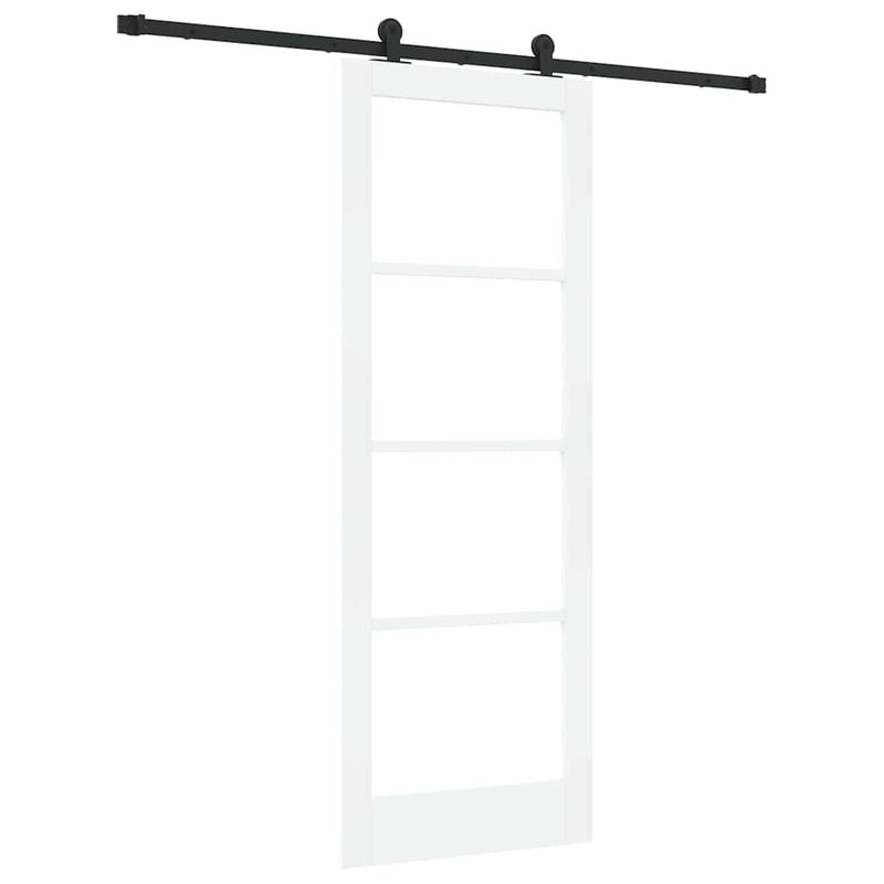 vidaXL Csúszóajtó ORKDAL Fehér 78 x 211 cm Fa és fém
