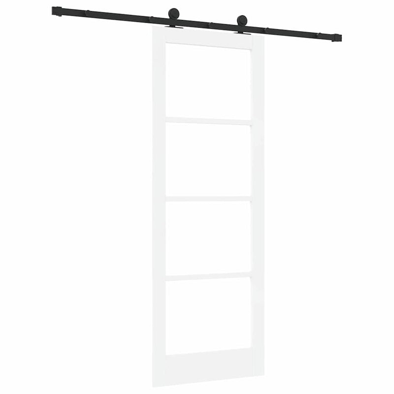 vidaXL Csúszóajtó ORKDAL Fehér 78 x 211 cm Fa és fém