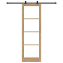 vidaXL Csúszó ajtó ORKDAL Természetes és fekete 78 x 232 cm