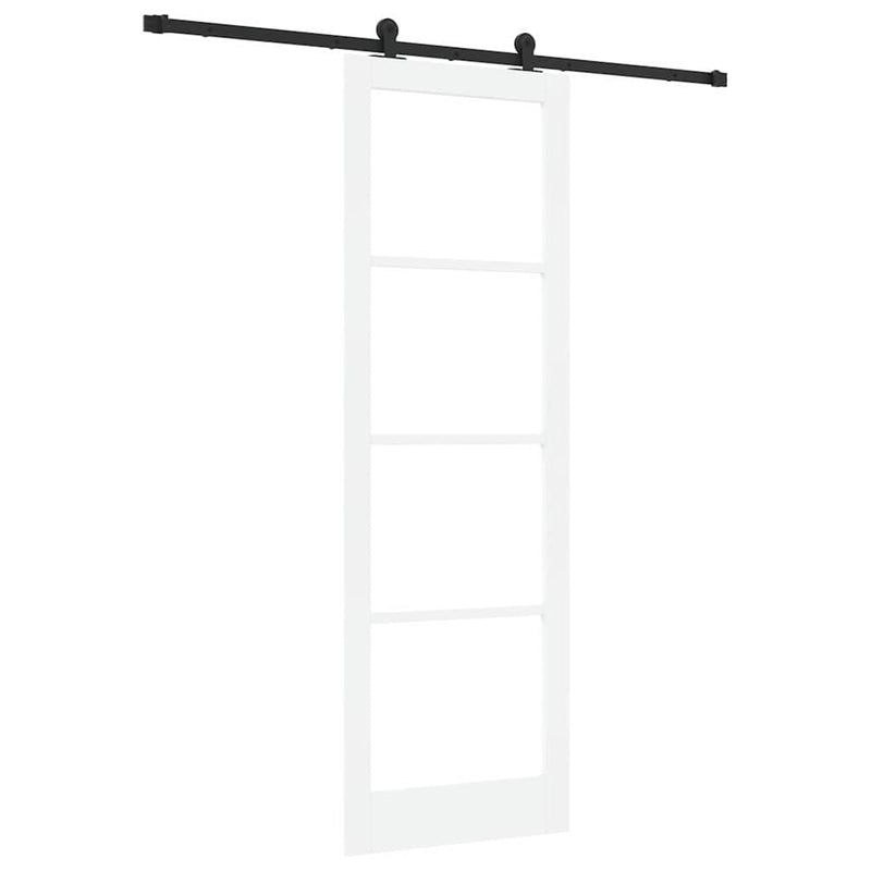 vidaXL Csúszóajtó ORKDAL Fehér 78 x 232 cm Fa és fém
