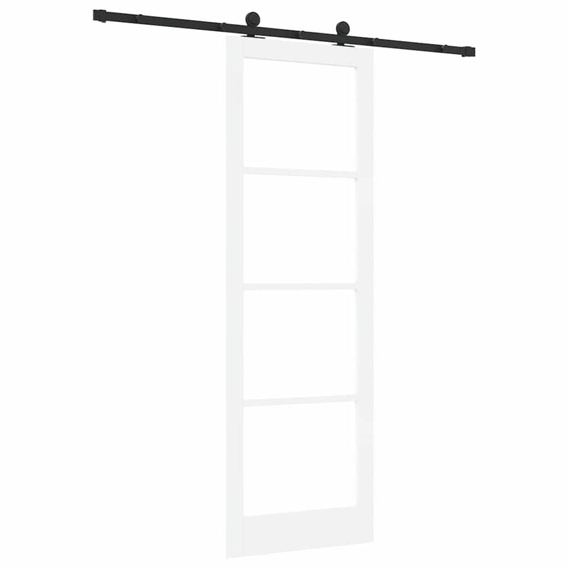 vidaXL Csúszóajtó ORKDAL Fehér 78 x 232 cm Fa és fém