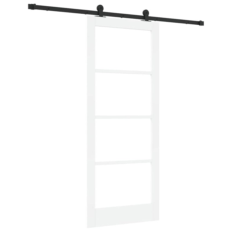 vidaXL Csúszóajtó ORKDAL Fehér 83 x 202 cm Fa és fém