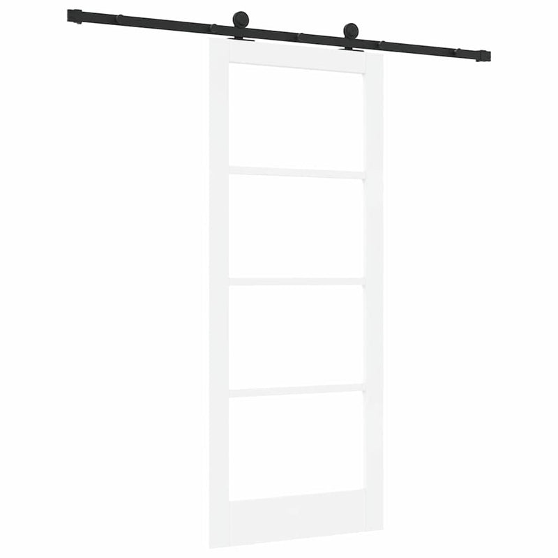 vidaXL Csúszóajtó ORKDAL Fehér 83 x 202 cm Fa és fém