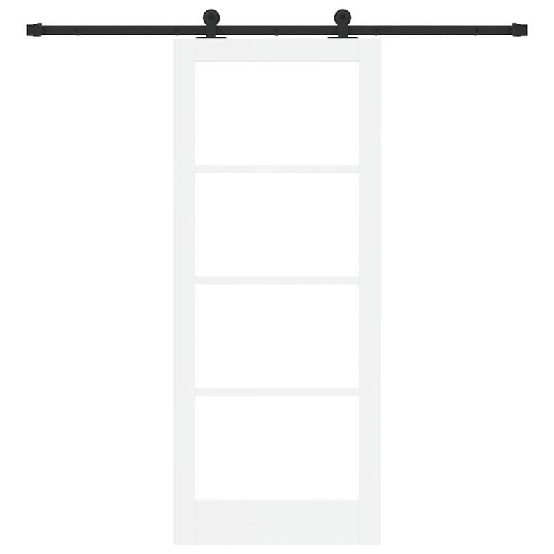 vidaXL Csúszóajtó ORKDAL Fehér 83 x 202 cm Fa és fém