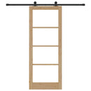 vidaXL Csúszó ajtó ORKDAL Természetes és fekete 83 x 211 cm