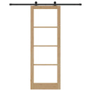 vidaXL Csúszó ajtó ORKDAL Természetes és fekete 83 x 232 cm