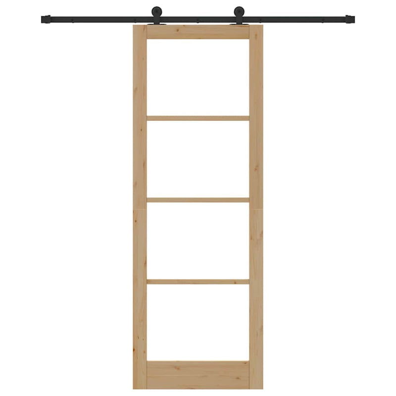 vidaXL Csúszóajtó ORKDAL Barna 83 x 232 cm Fa és fém