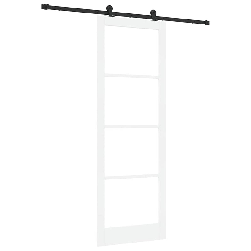 vidaXL Csúszóajtó ORKDAL Fehér 83 x 232 cm Fa és fém