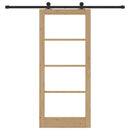 vidaXL Csúszó ajtó ORKDAL Természetes és fekete 86 x 198,5 cm