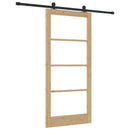 vidaXL Csúszó ajtó ORKDAL Természetes és fekete 93 x 202 cm