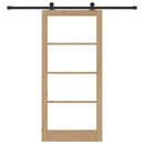 vidaXL Csúszó ajtó ORKDAL Természetes és fekete 93 x 202 cm