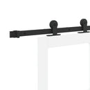 vidaXL Csúszó ajtó ORKDAL Fehér és fekete 93 x 211 cm