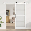 vidaXL Csúszó ajtó ORKDAL Fehér és fekete 93 x 211 cm