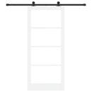 vidaXL Csúszó ajtó ORKDAL Fehér és fekete 93 x 211 cm
