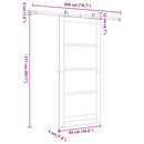 vidaXL Csúszó ajtó ORKDAL Fehér és fekete 93 x 211 cm