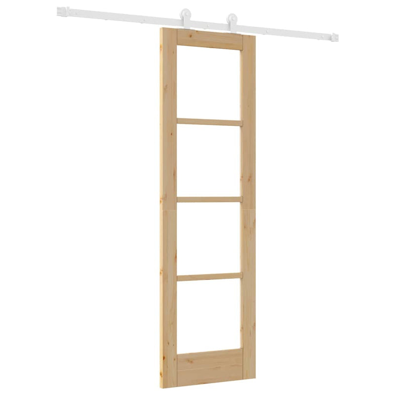 vidaXL Csúszóajtó ORKDAL Barna 61 x 198.5 cm Fa és fém
