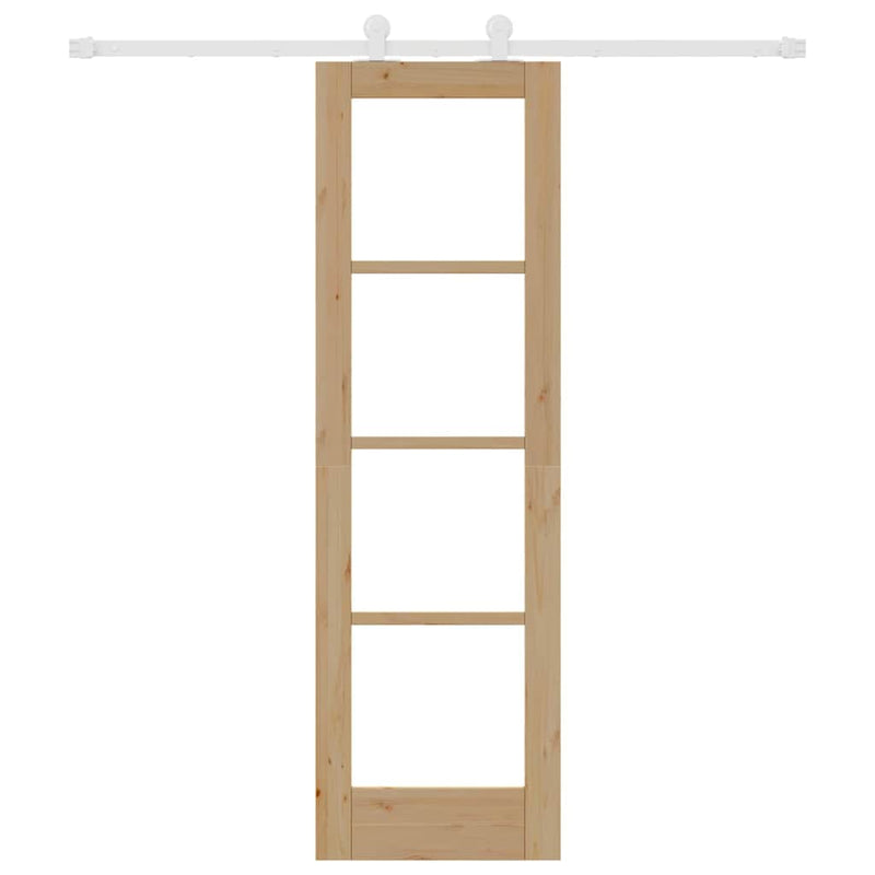 vidaXL Csúszóajtó ORKDAL Barna 61 x 198.5 cm Fa és fém