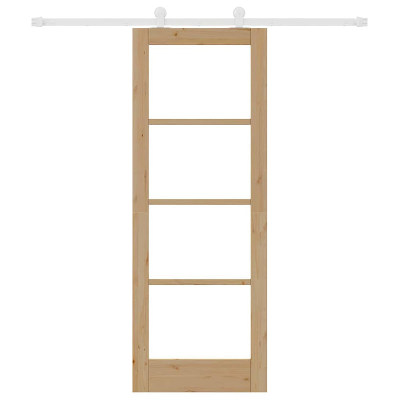 vidaXL Csúszóajtó ORKDAL Barna 73.5 x 198.5 cm Fa és fém