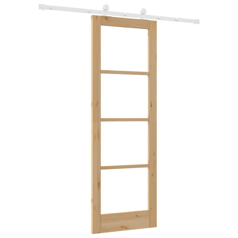 vidaXL Csúszóajtó ORKDAL Barna 73.5 x 211 cm Fa és fém