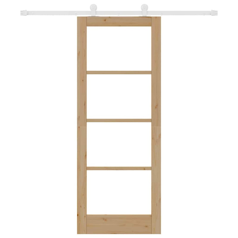vidaXL Csúszóajtó ORKDAL Barna 78 x 202 cm Fa és fém