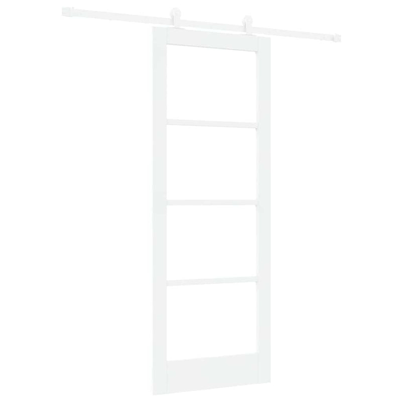 vidaXL Csúszóajtó ORKDAL Fehér 78 x 202 cm Fa és fém