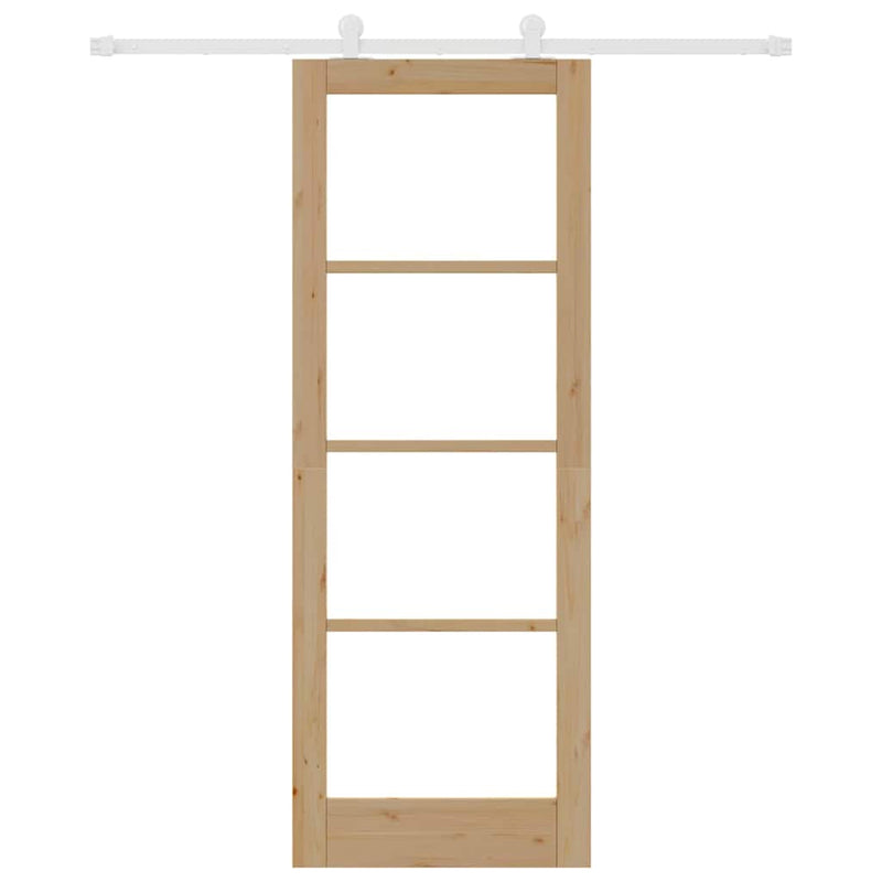 vidaXL Csúszóajtó ORKDAL Barna 78 x 211 cm Fa és fém
