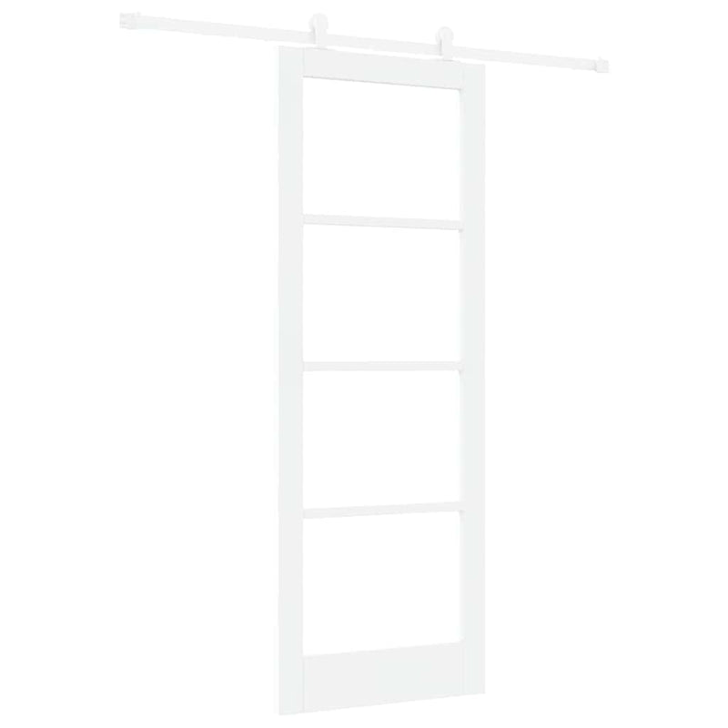 vidaXL Csúszóajtó ORKDAL Fehér 78 x 211 cm Fa és fém