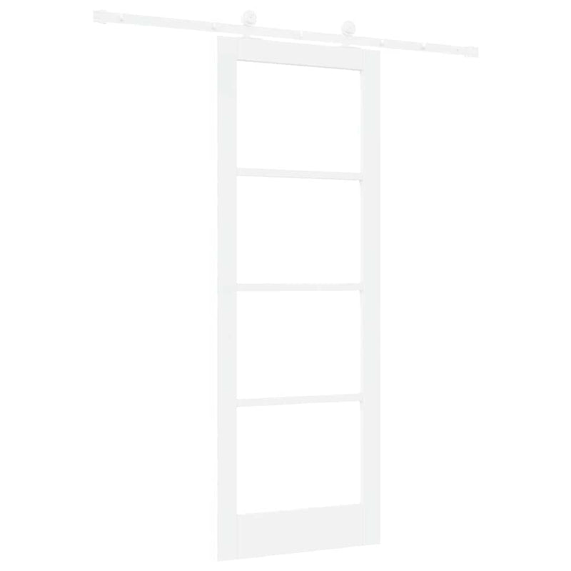 vidaXL Csúszóajtó ORKDAL Fehér 78 x 211 cm Fa és fém