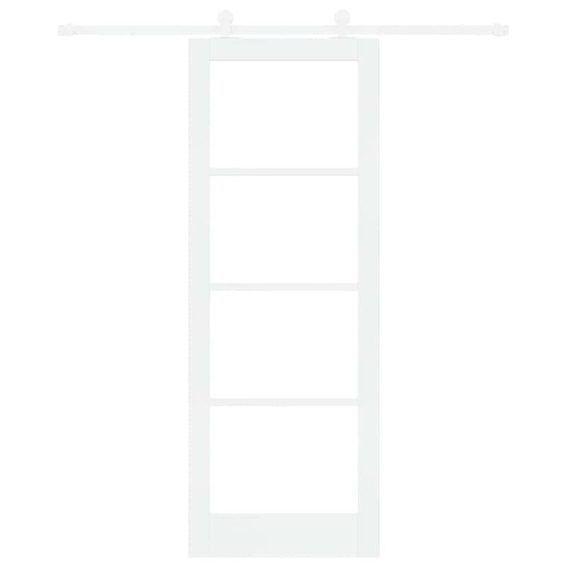 vidaXL Csúszóajtó ORKDAL Fehér 78 x 211 cm Fa és fém