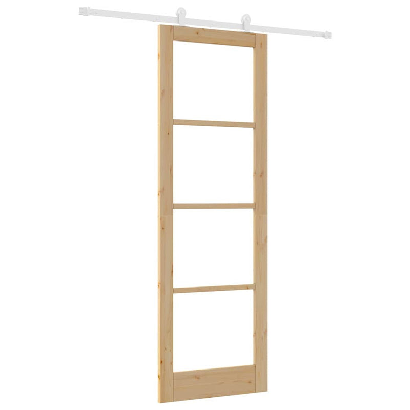 vidaXL Csúszóajtó ORKDAL Barna 78 x 232 cm Fa és fém