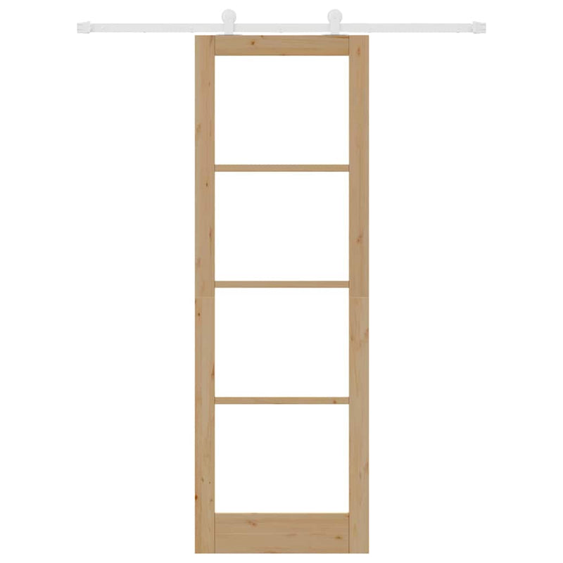 vidaXL Csúszóajtó ORKDAL Barna 78 x 232 cm Fa és fém