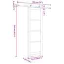 vidaXL Csúszó ajtó ORKDAL Természetes 78 x 232 cm