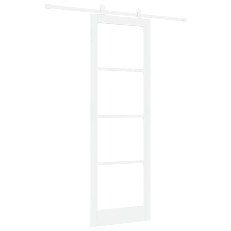 vidaXL Csúszóajtó ORKDAL Fehér 78 x 232 cm Fa és fém