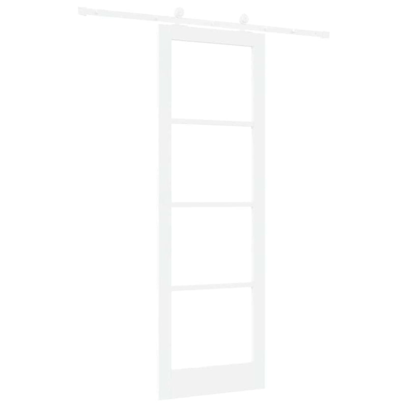 vidaXL Csúszóajtó ORKDAL Fehér 78 x 232 cm Fa és fém