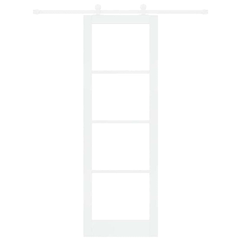 vidaXL Csúszóajtó ORKDAL Fehér 78 x 232 cm Fa és fém