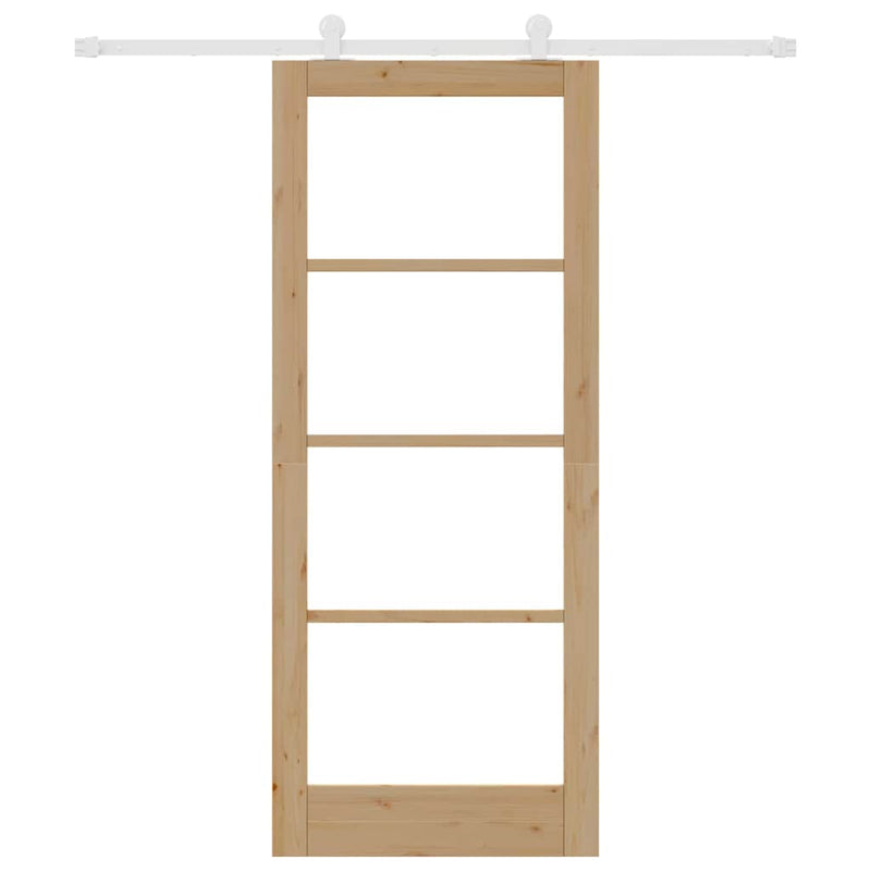 vidaXL Csúszóajtó ORKDAL Barna 83 x 202 cm Fa és fém
