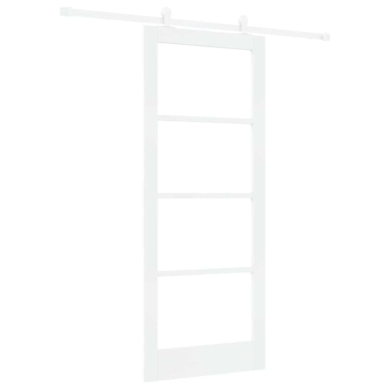 vidaXL Csúszóajtó ORKDAL Fehér 83 x 202 cm Fa és fém